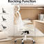 Fauteuil de bureau ergonomique en filet avec support lombaire réglable et bascule 120 - blanc pour ordinateur de bureau-580464795-580464790