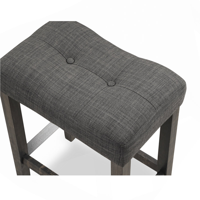 Ensemble de 2 tabourets Sora, Noir, Noir