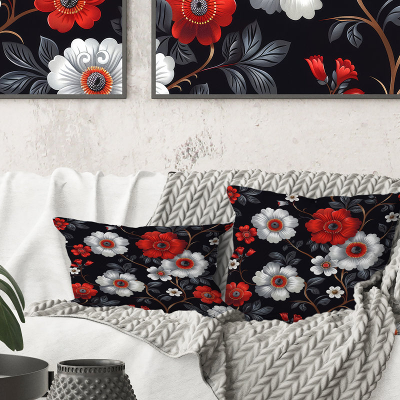 Floral Throw Pillow
