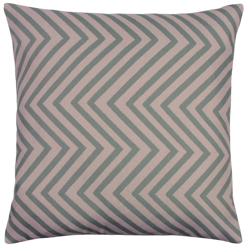 Chevron Square Cushion, Blush/Grey
