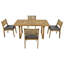 Élégante table et chaise d'extérieur avec coussins en bois 180G pour les terrasses