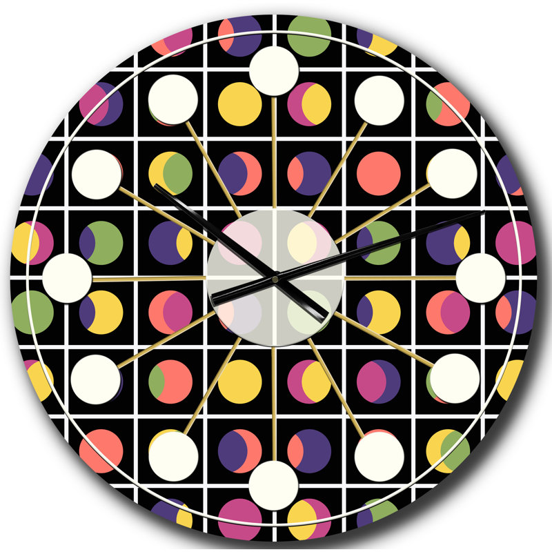 Horloge murale rétro Mid-Century, Grand
