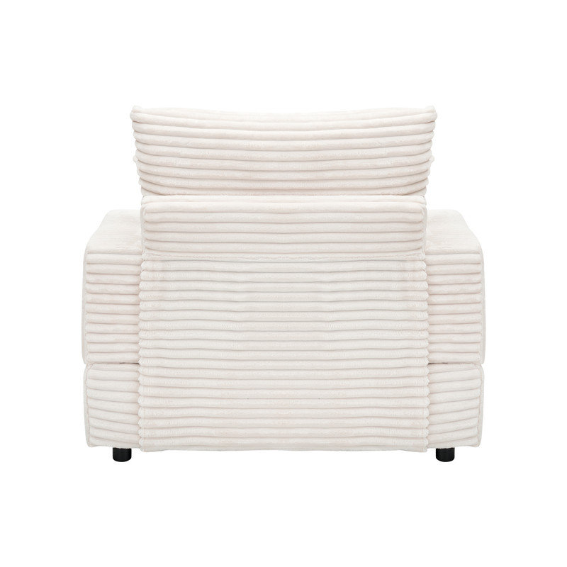 Mandrin simple 39 po, Velours côtelé beige