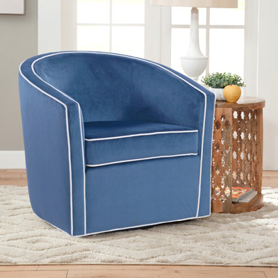 Fauteuil pivotant bleu Kendall