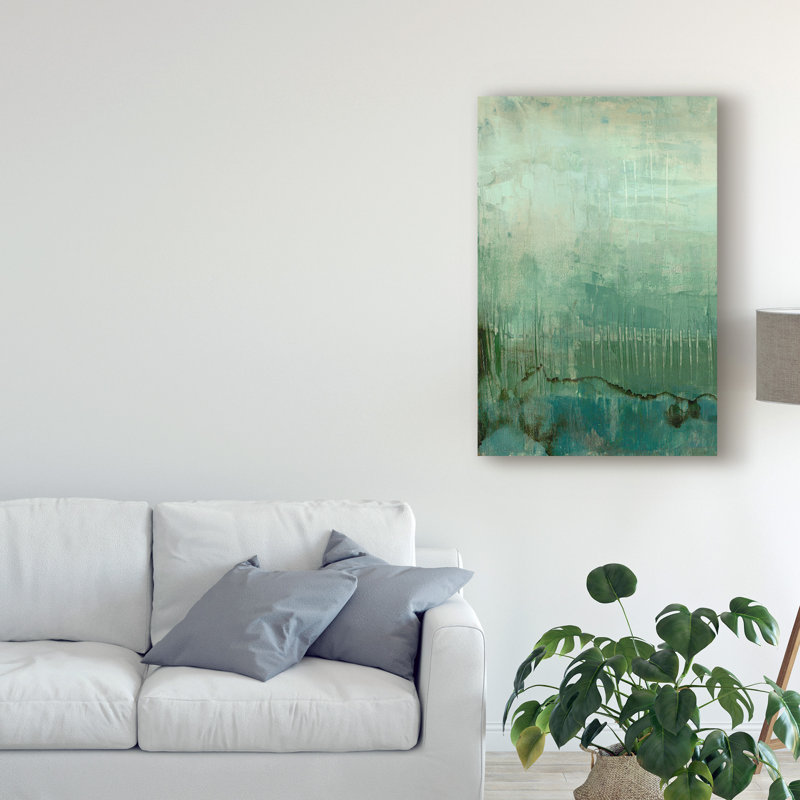« émeraude sky i », reproduction de peinture à l’acrylique sur toile tendue, H 24 po x l 16 po x P 2 po
