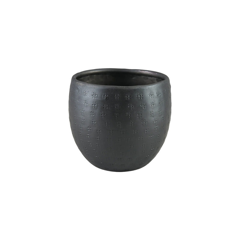  Pot à fleurs en aluminium noir Avira