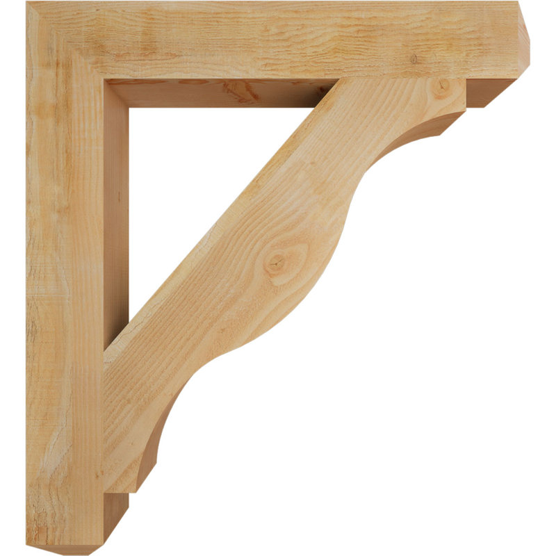 H 6 po x l 40 po x Support en bois / corbeau, Sapin de Douglas, H 44 po x l 6 po x P 40 po