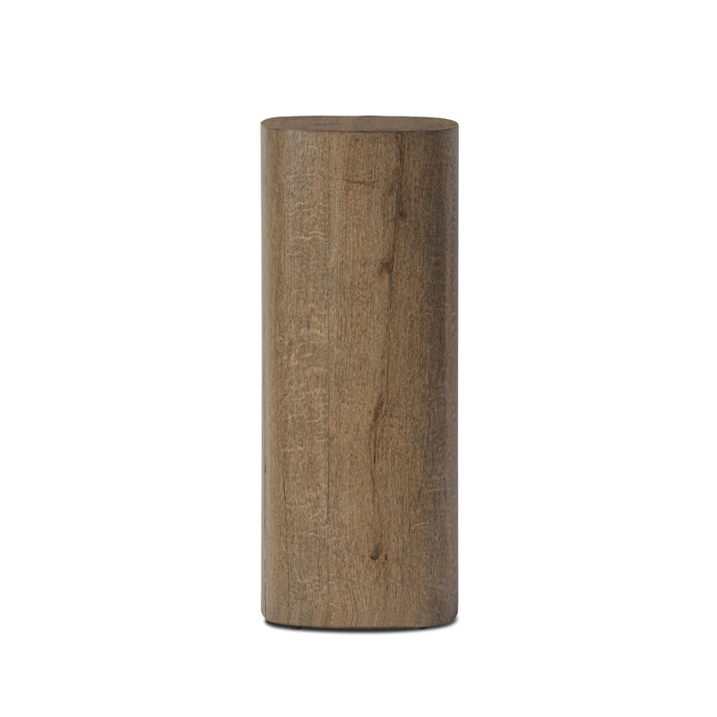 Tycho Pedestal-Brown Oak Veneer, 40" H x 12" W x 12" D