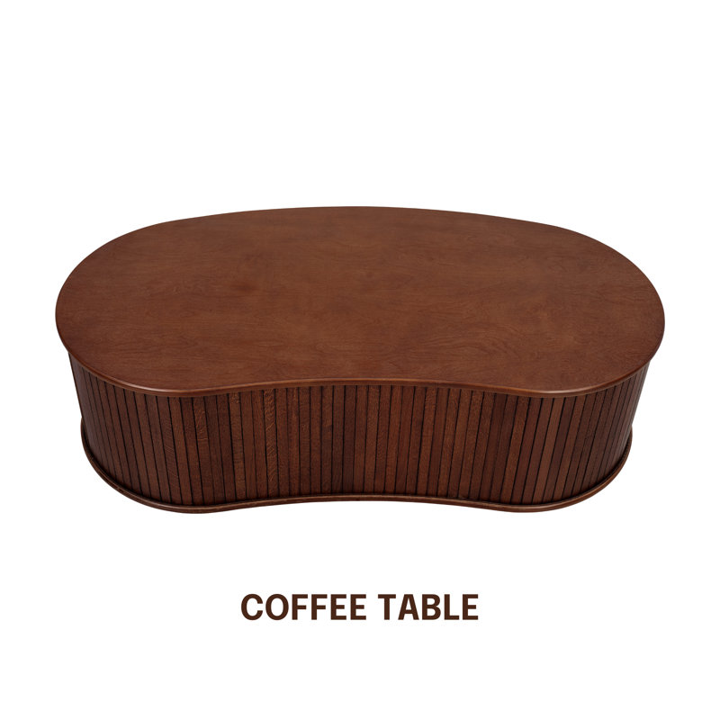 Table basse Ripple, Noyer foncé
