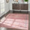 Tapis oriental rouge lavable à la machine