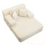 Chaise longue avec 3 coussins et pochette de rangement-132433419