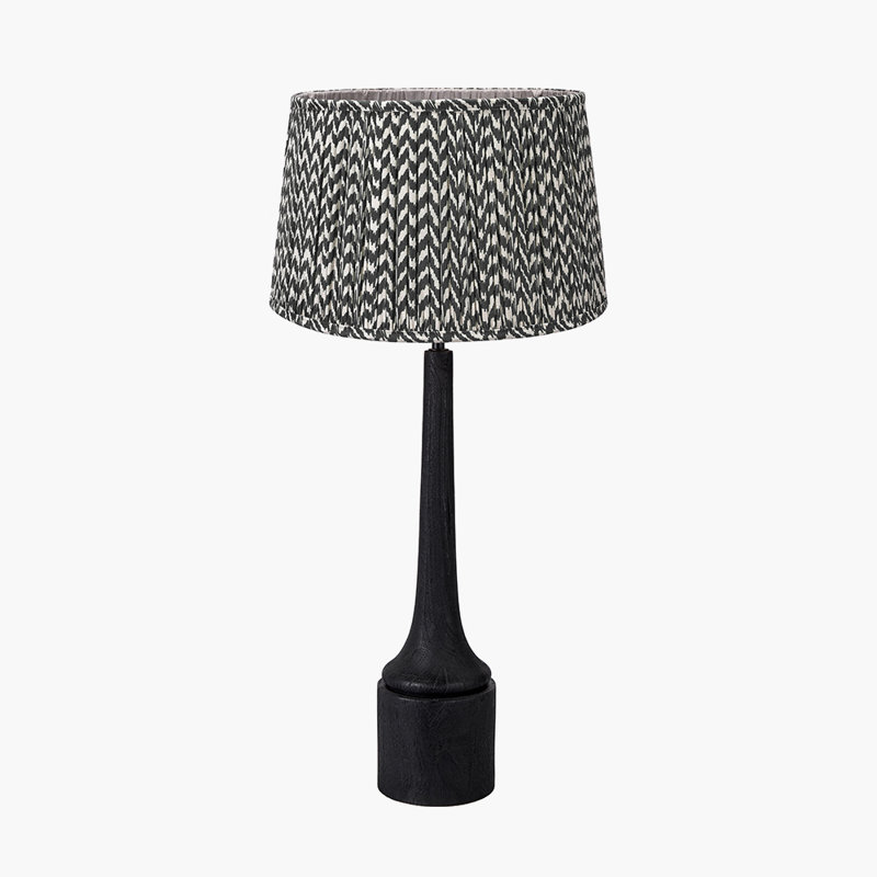 Wood Table Lamp, Black