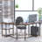 56.9" L Shaped Desk with Shelves Corner Computer Desk Large Table-1023504406