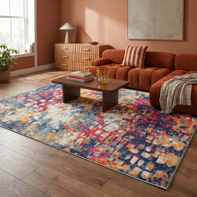 Tapis bleu et ivoire Raenae, Rectangle 8 pi x 11 pi
