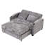 Canapé-lit convertible en chenille de 61,6 po avec dossier ajustable, 2 coussins, porte-gobelets, ports USB pour le salon et un appartement-837818651
