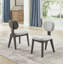 Ensemble de salle à manger 5 pièces Beny, plateau en faux marbre blanc 54 po, gris chêne foncé-121897310