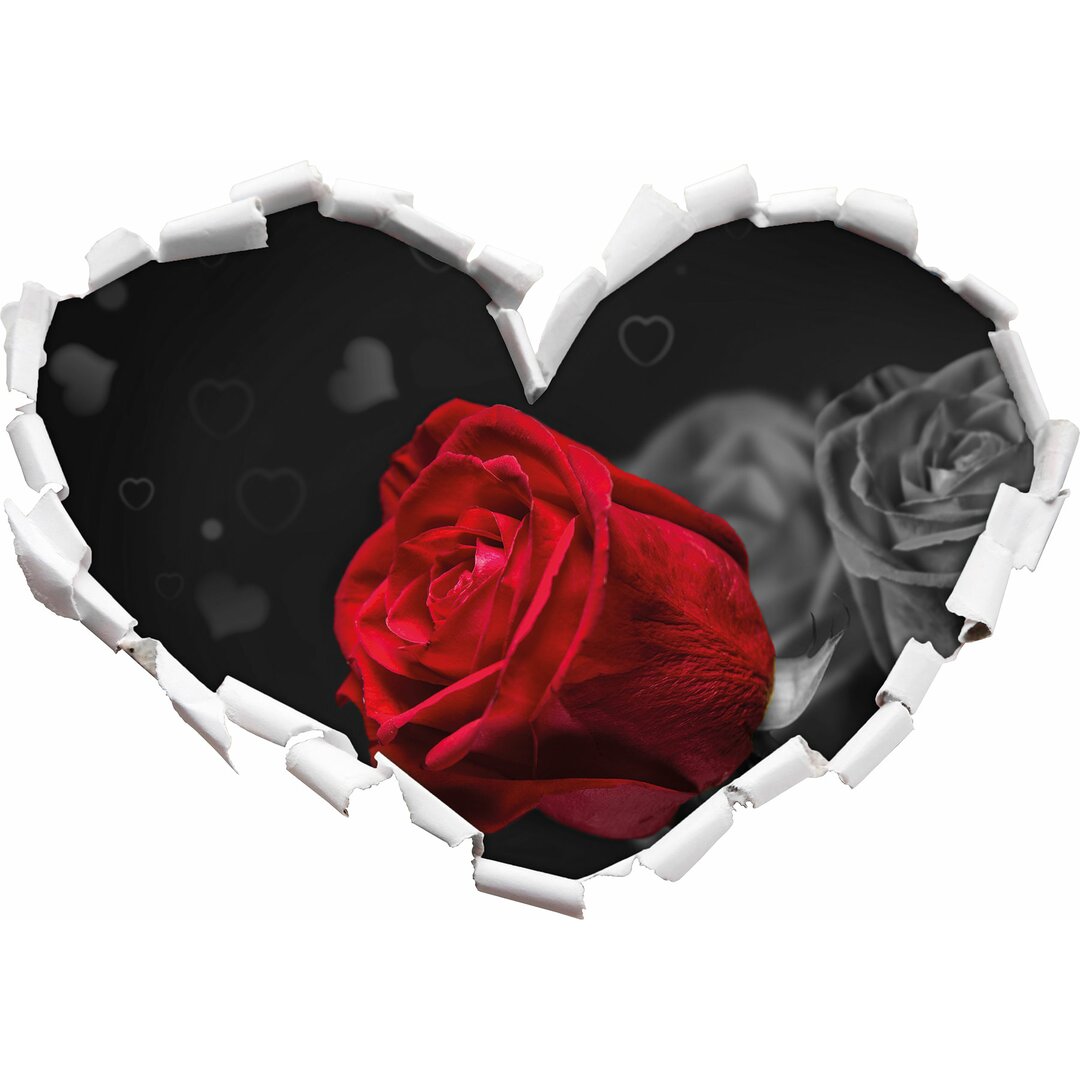 Wandtattoo Rote Rosen zum Valentinstag