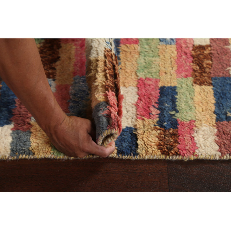 Tapis de couloir marocain en laine noué à la main 3 x 11