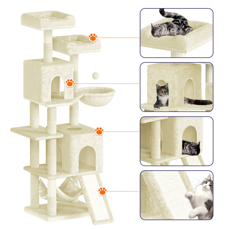 Amadahy 158cm H Cat Tree, Beige