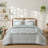 Piece Full Queen Bedding Sets, Green Floral Cotton Blend Comforter for Bedroom