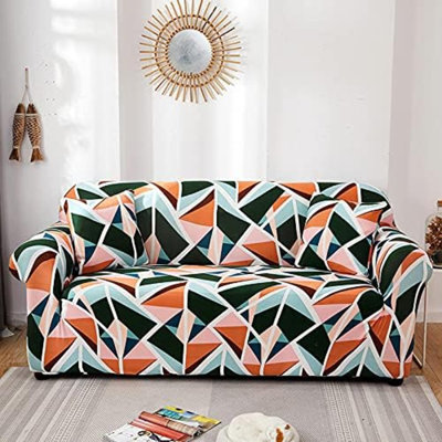 Printed Couch Cover Stretch Sofa Covers Patterned Sofas Seater Slipcovers For 4 Cushion Couch Set QAN (4 Seater/Large 3 Seater) -  Cozy Oasis, SC9ZB1Z5DP