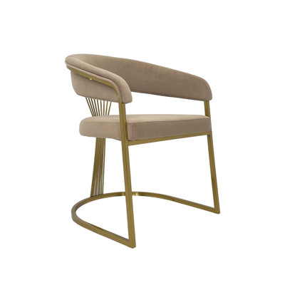 Chaise de salle à manger avec siège en velours