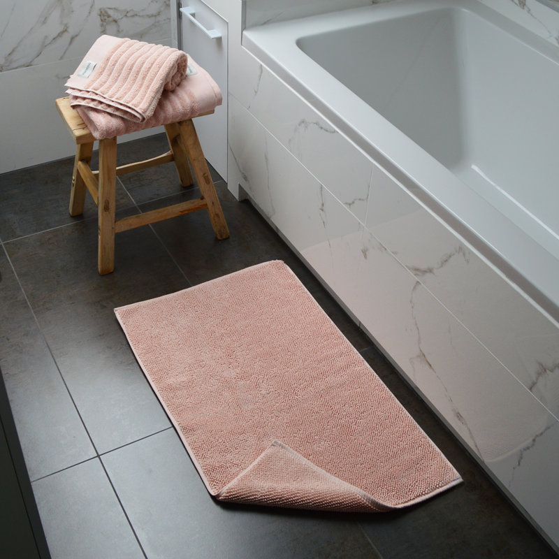 Luxe 100% Organic Cotton Bath Mat, Pink