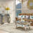 Mirrored Console Table Wide Bling Silver Mirror Entryway Desk Modern Rectangle Sofa Table Entryway Tables For Living Room