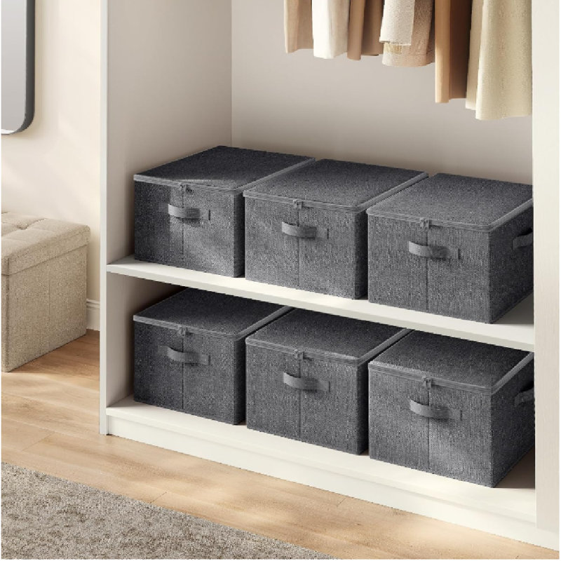 Songmics 40x30x25cm Fabric Storage Tub & Tote