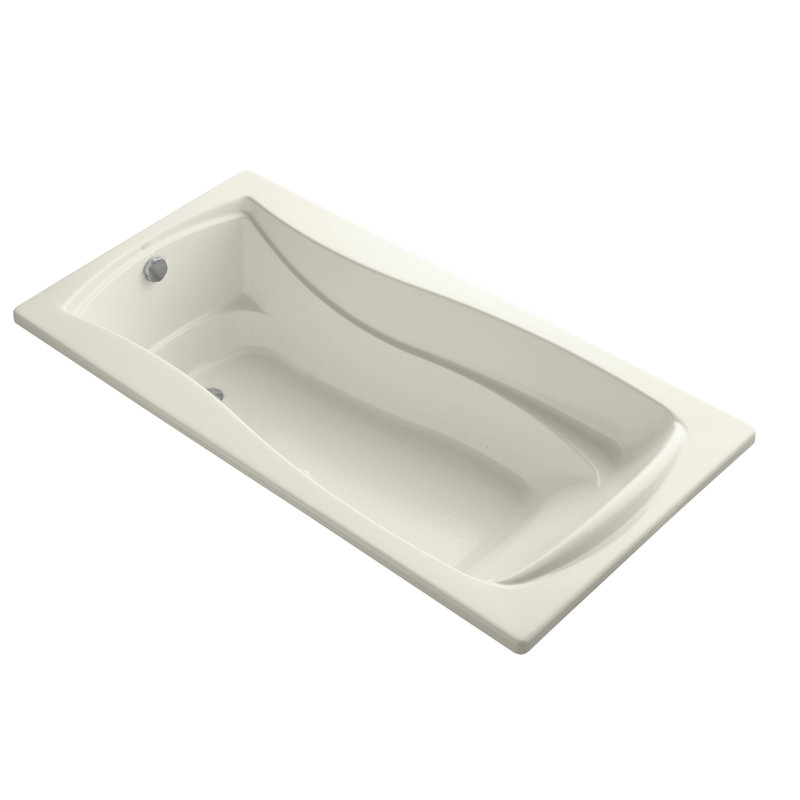 Mariposa Bubblemassage 72" x 36" Bathtub, Beige