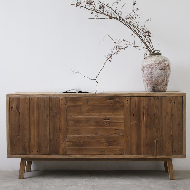 Buffet rétro en bois massif