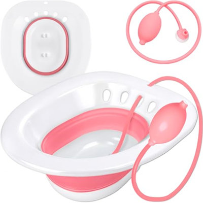 Sitz Bath-Soothing Relief For Hemorrhoids And Postpartum Recovery(Magenta)