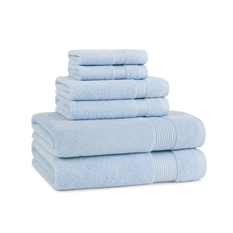 Brendle 6pc Bath Towel Set, Misty Blue