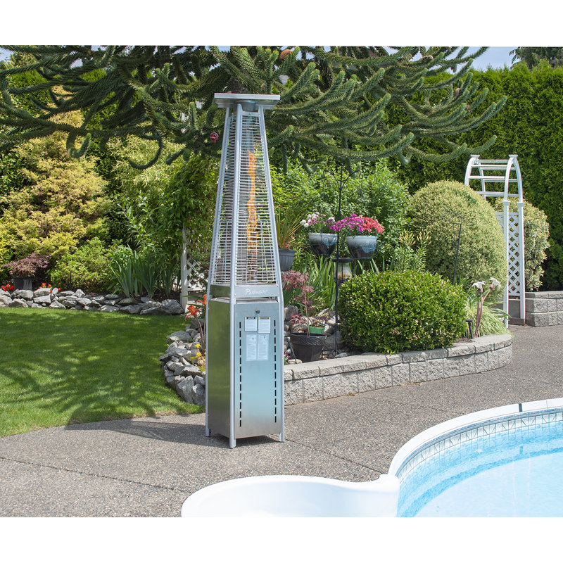 Chauffe-terrasse au propane, 46 000 BTU, Acier inoxydable