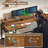 Metal Base Computer Desk with Power Outlet-459607545