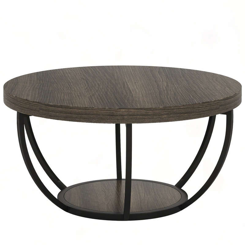 31.7" Round Coffee Table, Gray