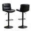 Tabourets de bar pivotants ajustables à double couche rembourrés avec dossier ergonomique (lot de 2)-1657744592-1657744599