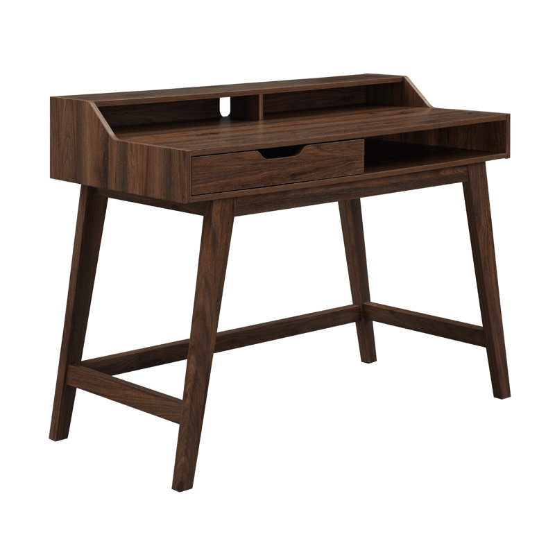 Azalya Computer Desk, Dark Walnut