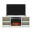 Meuble télé avec foyer pour téléviseur de 55 po ou moins, blanc-807250618