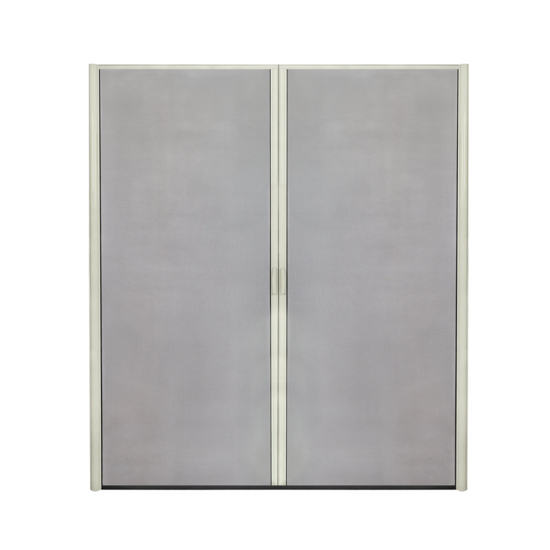 Écran rétractable pour porte double, Amande, H 96 po x l 76 po