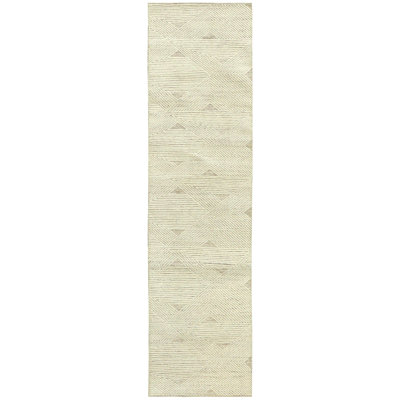 Rabat One-of-a-Kind 2'7" X 10'1" New Age Runner Wool Area Rug in Ivory