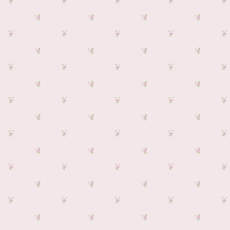 Papier peint mini marguerites 32,7 pi x 20,5 po Amaranthine, Rose pâle / rose / vert