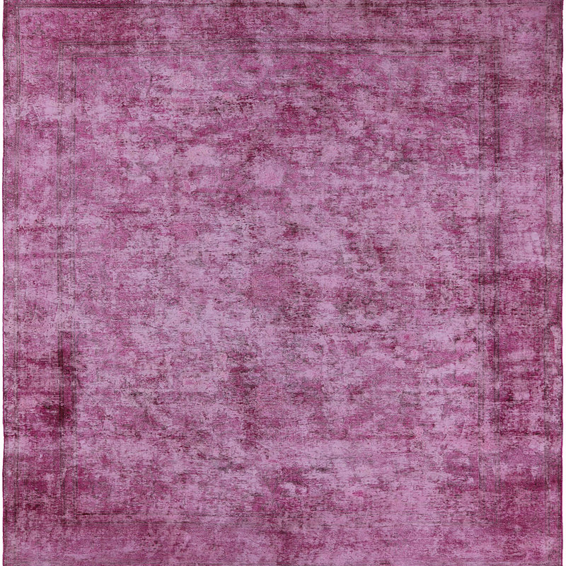 Tapis marocain multicolore tissé à la machine, Carré 6 pi