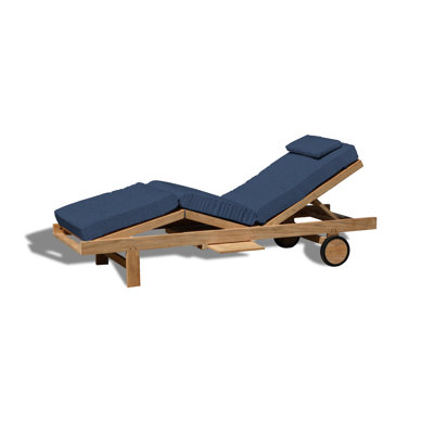 Quincy Outdoor Teak Chaise Lounge