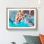 Green Sea Turtle in Abstract - Picture Frame Graphic Art Print on MDF-55736332-55736334