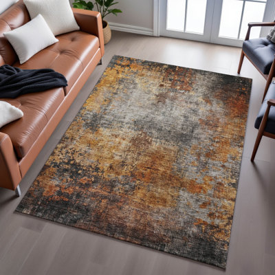 Premium Machine Washable Goulven AMF1210 Abstract Rug
