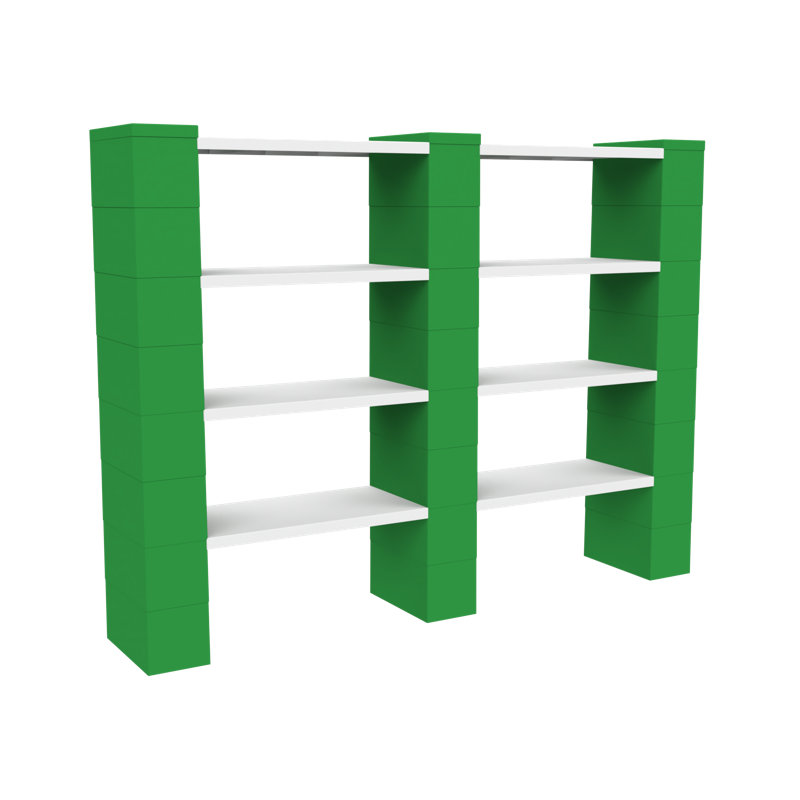 EverBlock 4 Level Double Shelving Kit, Green