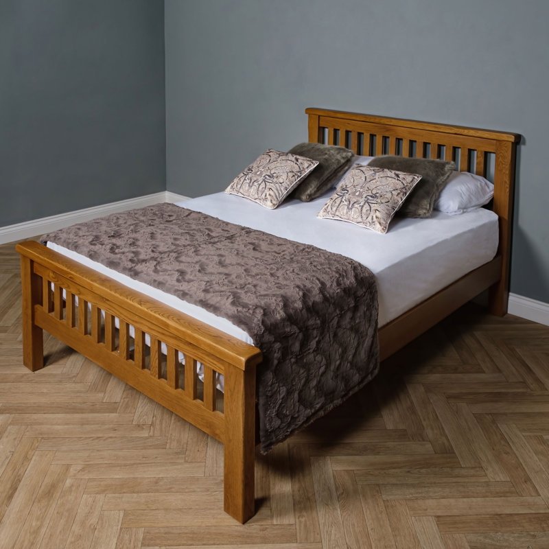 Westow Oak 5Ft Kingsize Oak Bed Frame, Double (4'6), Brown
