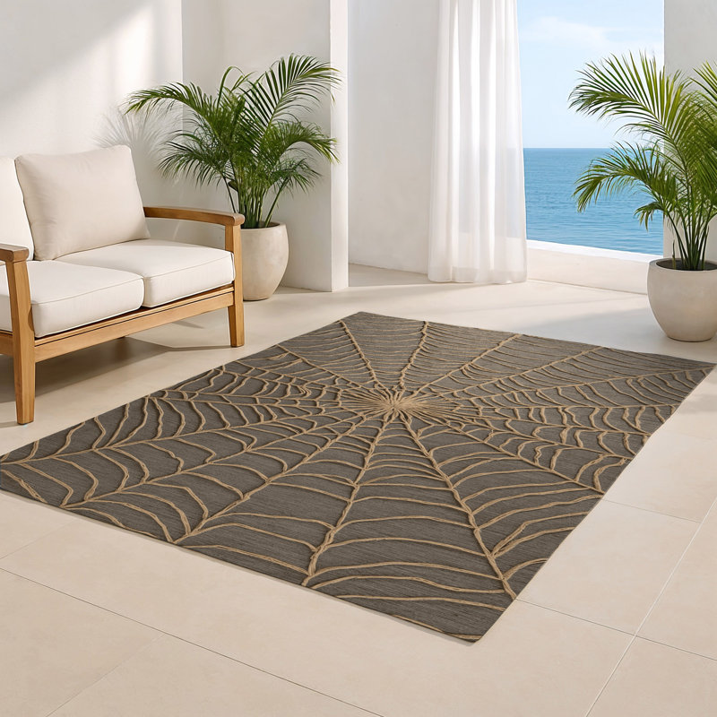 Tapis intérieur et extérieur gris Nature, Rectangulaire 2 pi x 3 pi