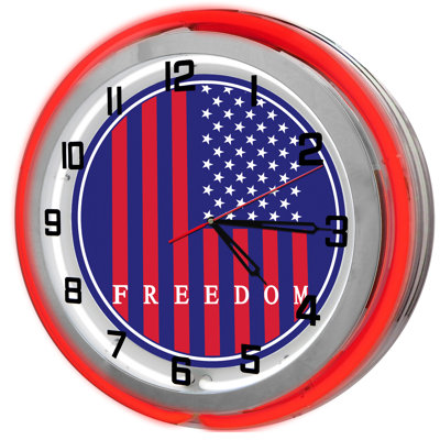 Grande horloge murale patriotique 18,75 po